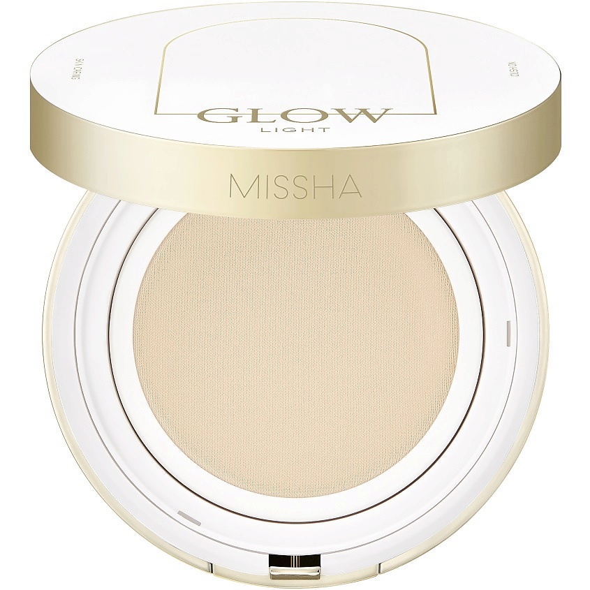 Изображение товара MISSHA Тональный кушон Glow Cushion Light с коллагеном, тон 21N, 13 г