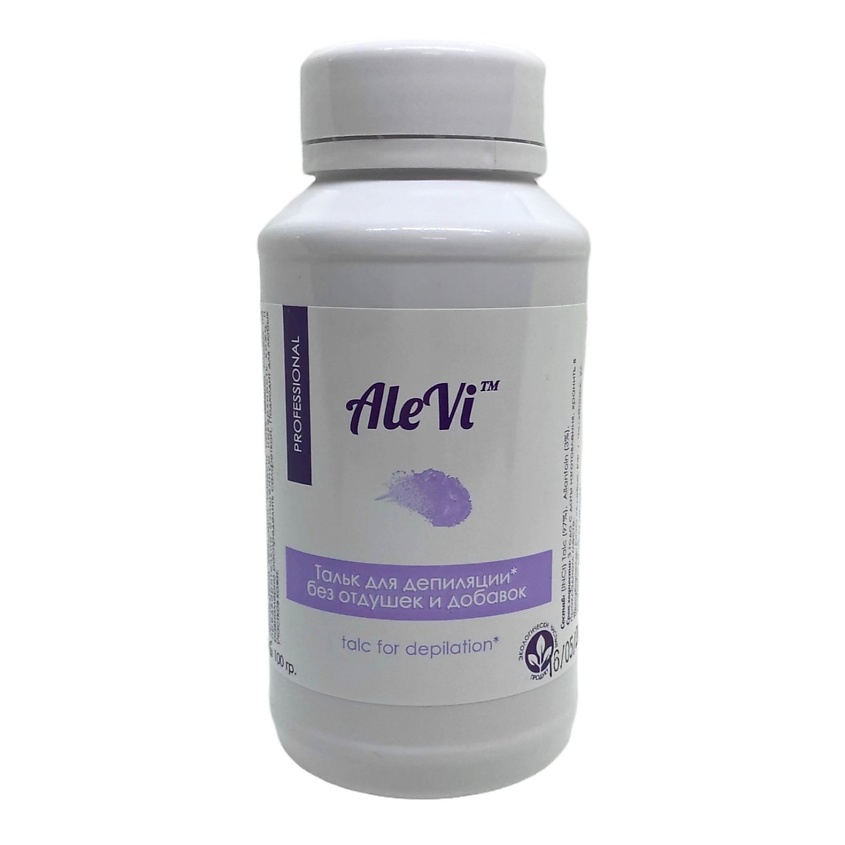 Изображение товара Тальк для депиляции AleVi 100 г мягкое средство для защиты кожи