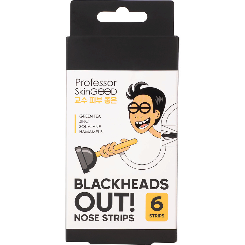 Изображение товара PROFESSOR SKINGOOD Полоски для носа Blackheads Out, 6 шт.
