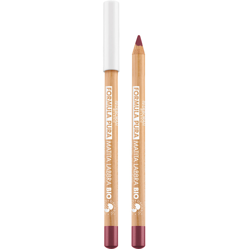 Изображение товара DEBORAH MILANO Карандаш для губ Formula Pura Organic Lip Pencil, № 08 Палисандр, 1,2гр