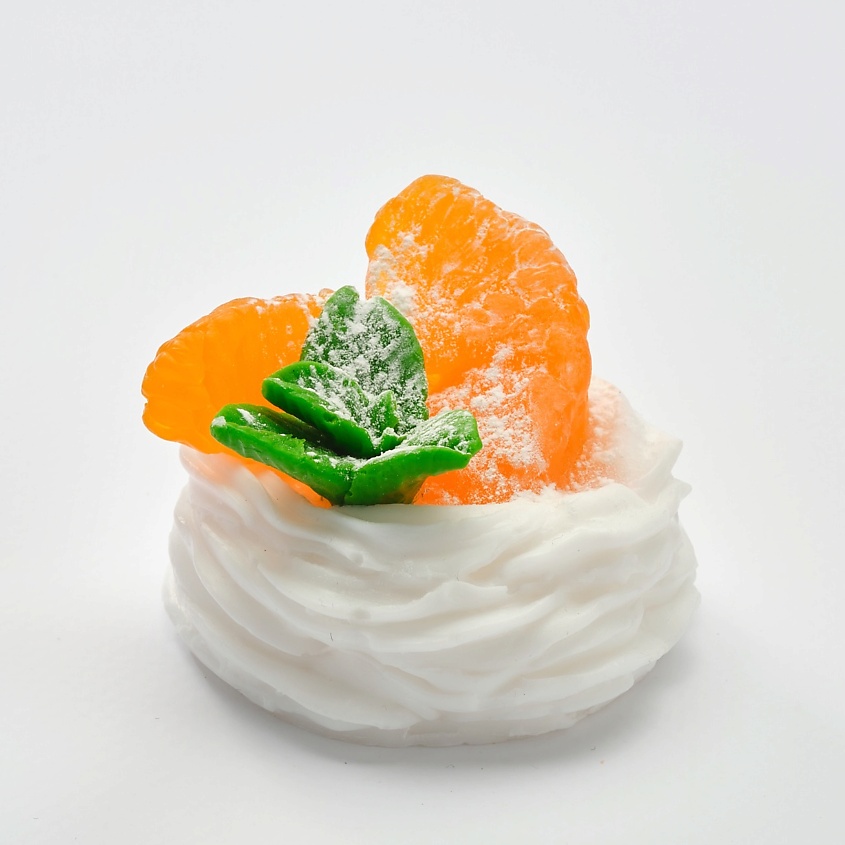 Изображение товара Мыло ручной работы десерт Павловой с мандаринами и мятой 80 г