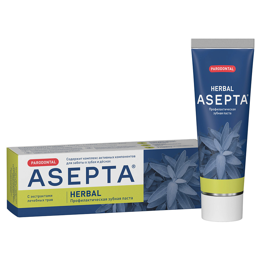 Изображение товара АСЕПТА Зубная паста Лечебные травы, лечебные травы