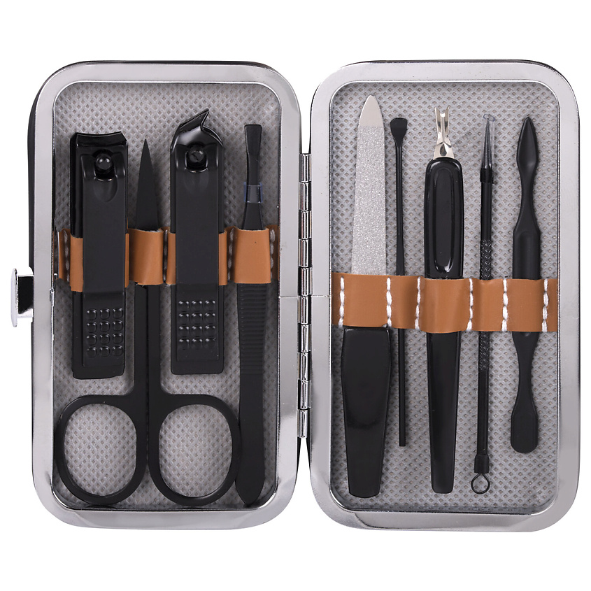 Изображение товара WBZ Универсальный набор для маникюра и педикюра 9 в 1 в футляре MINI Черный