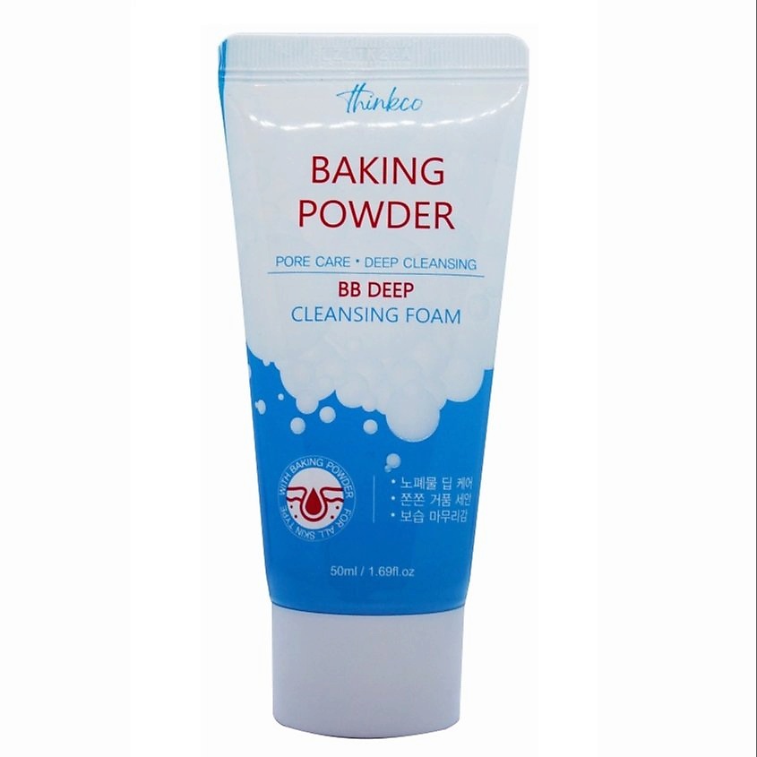 Изображение товара THINKCO Пенка для глубокого очищения кожи лица, для снятия ББ крема с содой, 50
