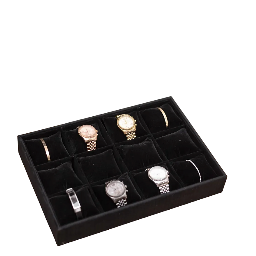 Изображение товара Органайзер для украшений CLOX JB500-BK черный компактный с 12 ячейками