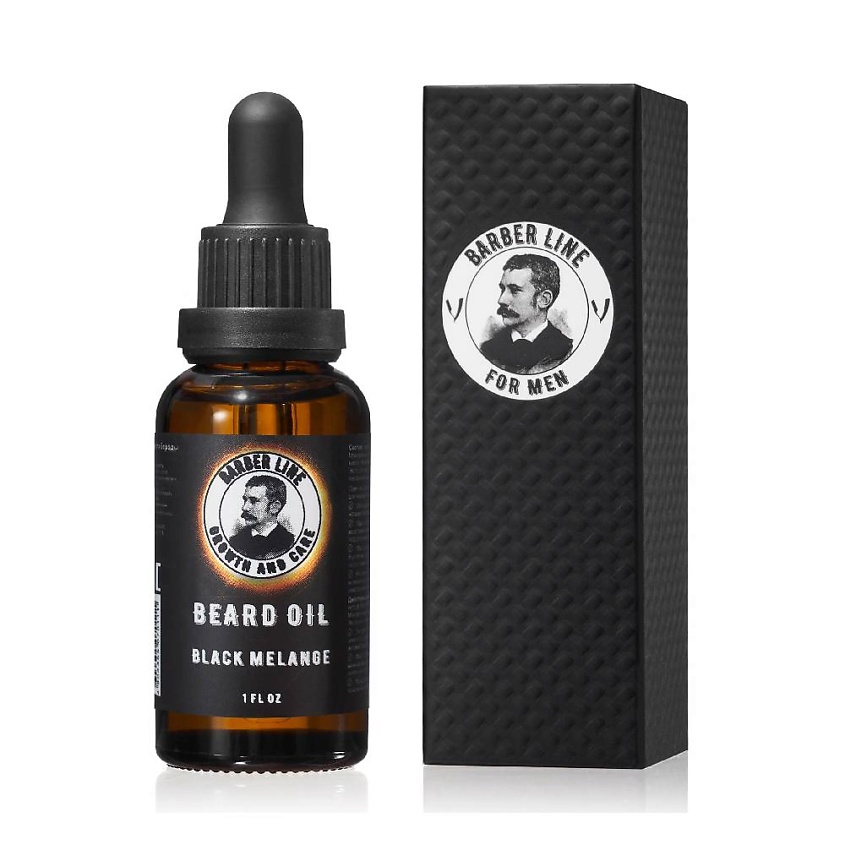 Изображение товара BARBER LINE FOR MEN Масло для бороды аромат Black Melange, 30 мл.