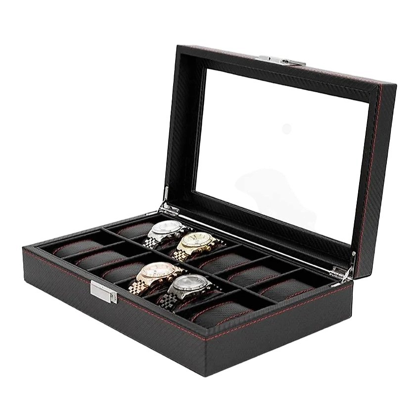 Изображение товара CLOX Шкатулка для хранения 12 часов, MTW90, Черный