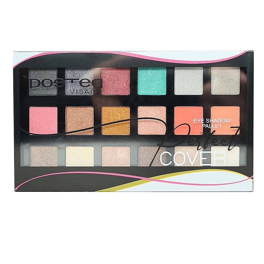 Изображение товара POETEQ Палетка теней Визаж Совершенное покрытие (18 цветов), 12; 36 г