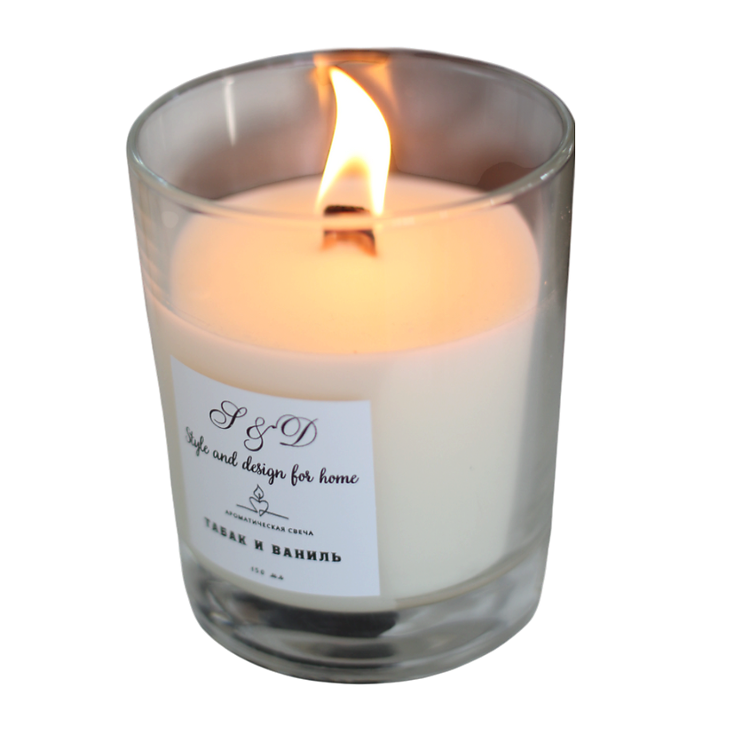 Изображение товара Ароматическая свеча в стеклянном стакане с древесным фитилем от S&D STYLE AND DESIGN FOR HOME