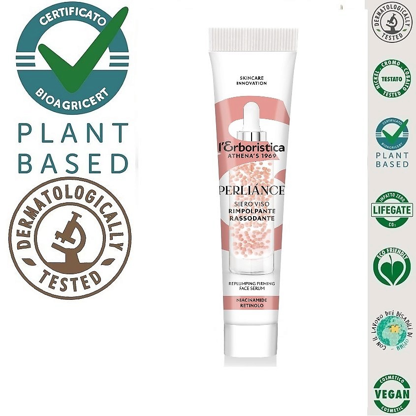 Изображение товара L`ERBORISTICA Натуральное Жемчужное энзимное Средство для лица с Никотинамидом и Ретинолом от морщин, 1 шт.