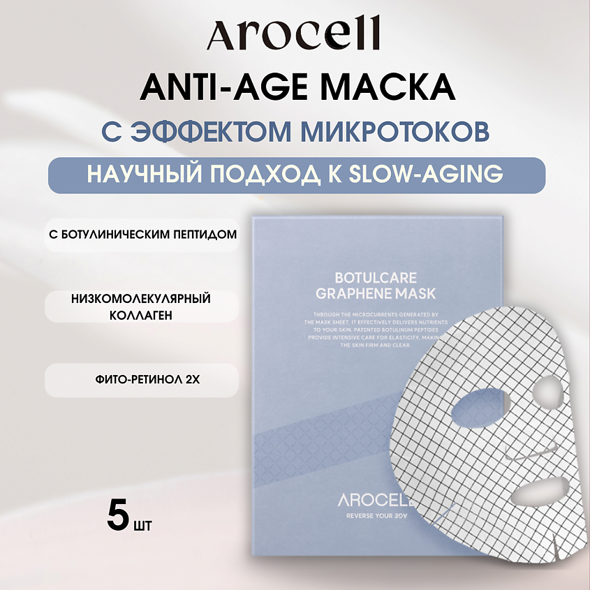 Изображение товара AROCELL Графеновая маска с ботулиническим пептидом Botulcare Graphene Mask, 1 шт.