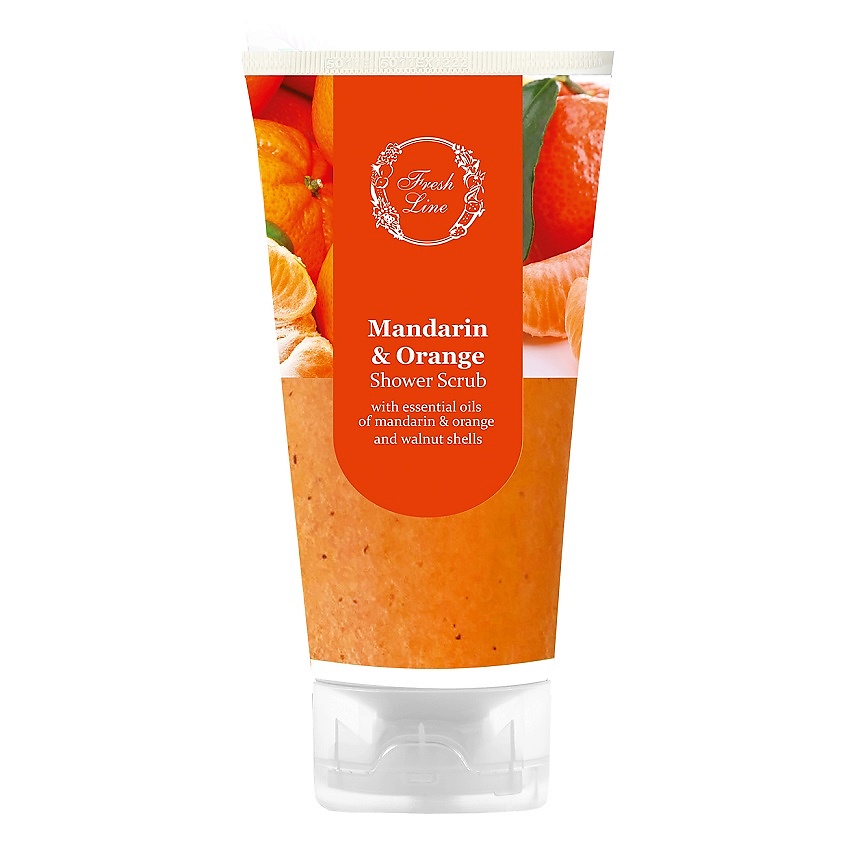 Изображение товара FRESH LINE Гель-скраб для душа мандарин и апельсин Shower Scrub Mandarin & Orange, 150 мл