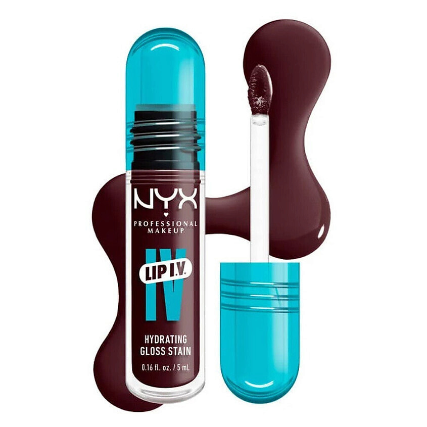Изображение товара NYX PROFESSIONAL MAKEUP Увлажняющий блеск-тинт для губ Lip I.V. Hydrating Gloss Stain, 14 - Mauve N' Moist