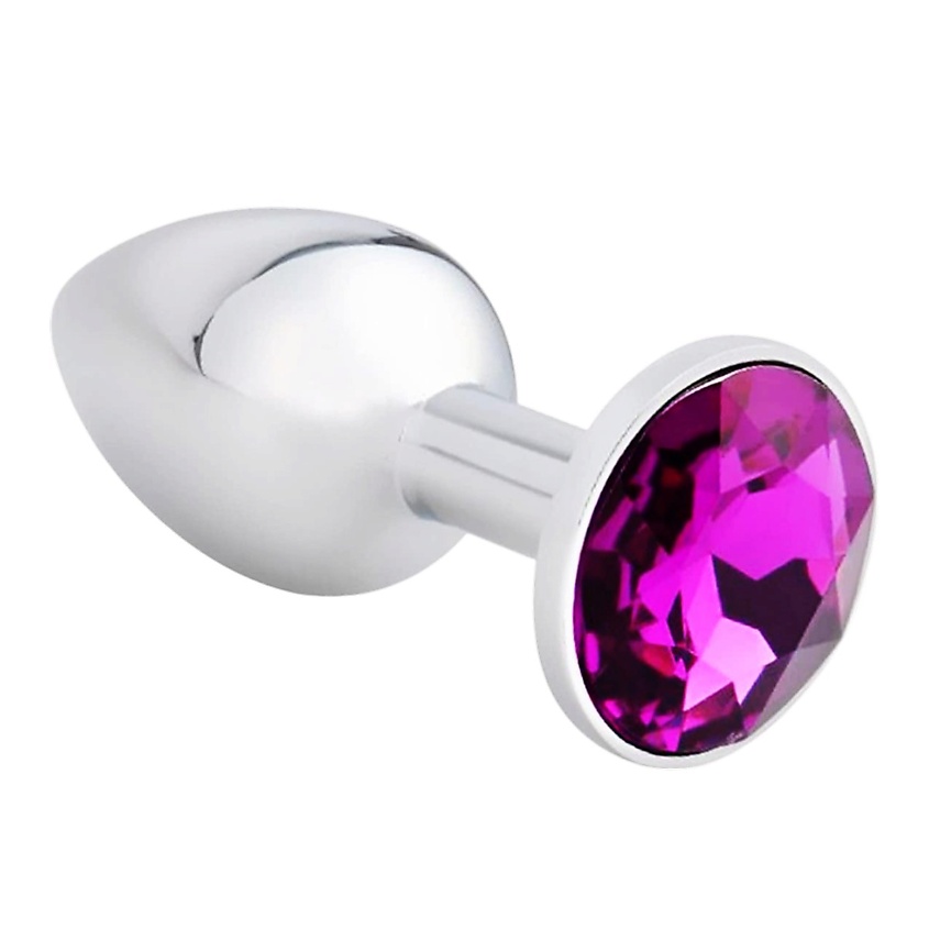 Изображение товара QUALIGO Металлическая анальная пробка с кристалом размер S для женщин