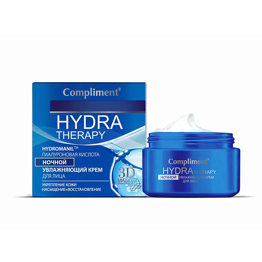 Изображение товара COMPLIMENT ГидраТерапия ночной увлажняющий крем для лица 50 мл