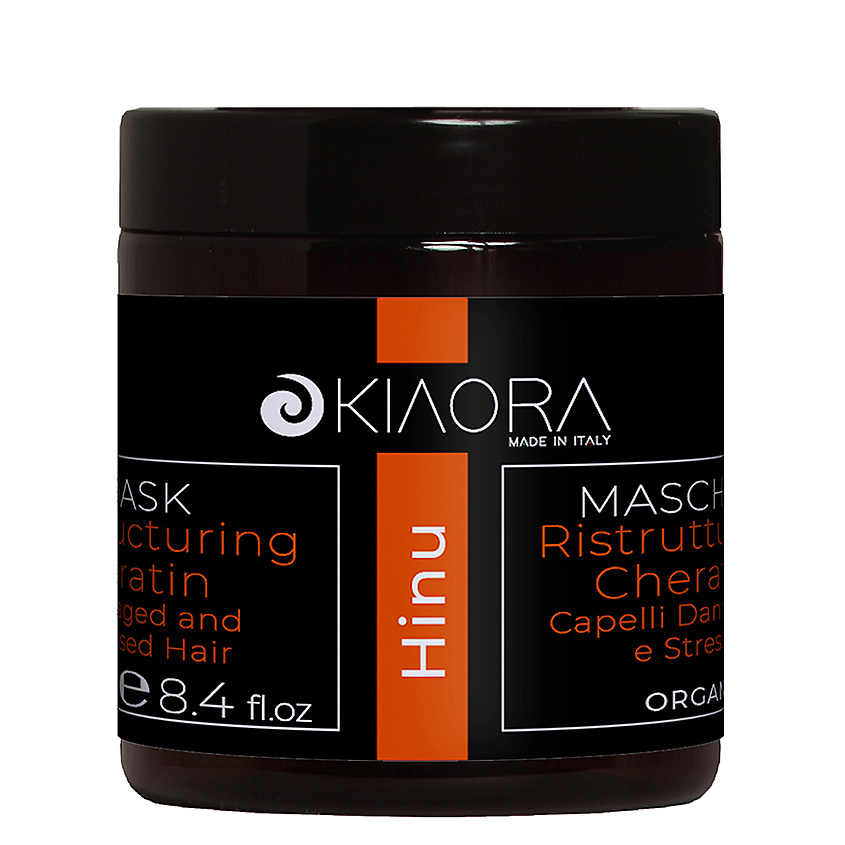 Изображение товара KIAORA Маска для ослабленных волос восстанавливающая с кератином Hinu, 250 мл
