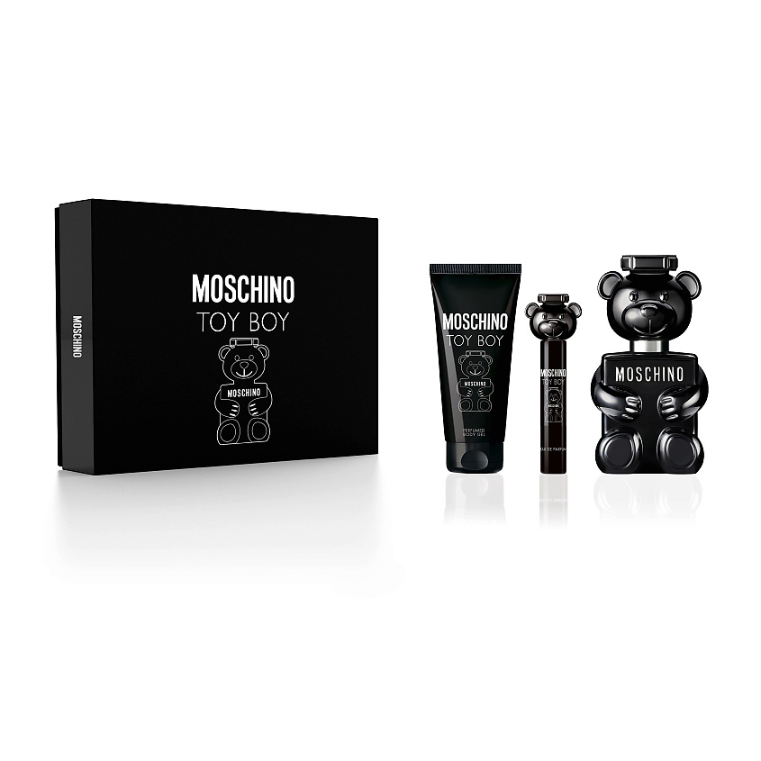 Изображение товара MOSCHINO Подарочный набор мужской Toy Boy Set, Парфюмерная вода, спрей 100 мл + гель для душа 100 мл + Парфюмерная вода, спрей 10 мл