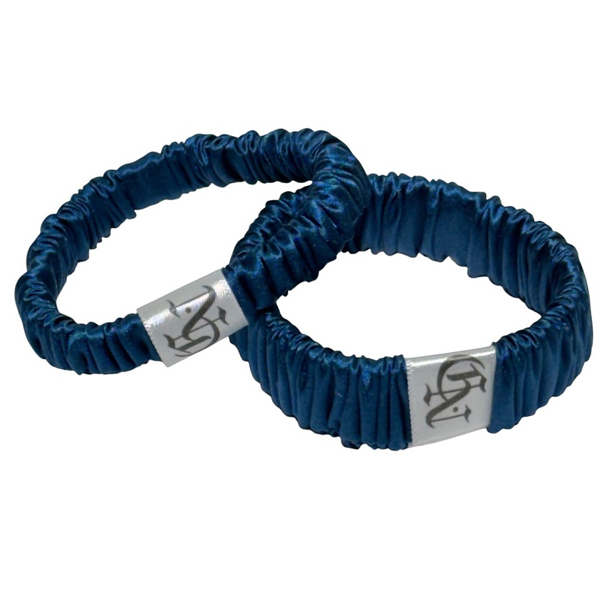 Изображение товара COSMETICS NEWS Комплект шёлковых резинок для волос, Синий