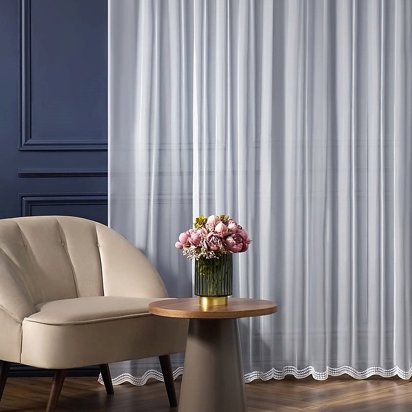 Изображение товара Молочный тюль ARYA HOME COLLECTION Moza 500x250, легкий и прозрачный дизайн