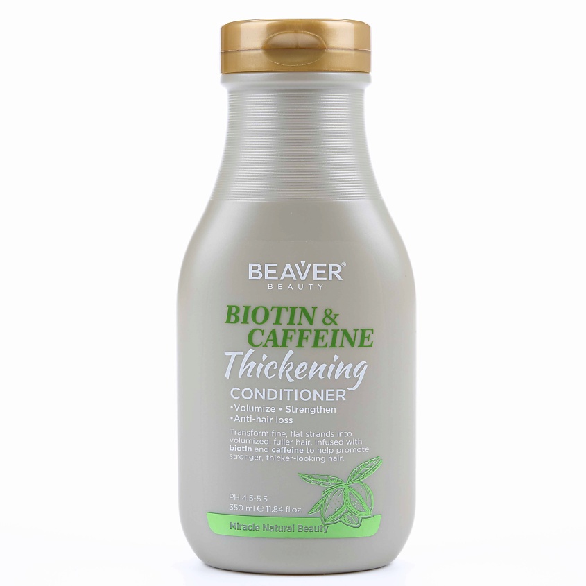 Изображение товара BEAVER Кондиционер для волос Укрепляющий с Биотином и Кофеином, 350 мл