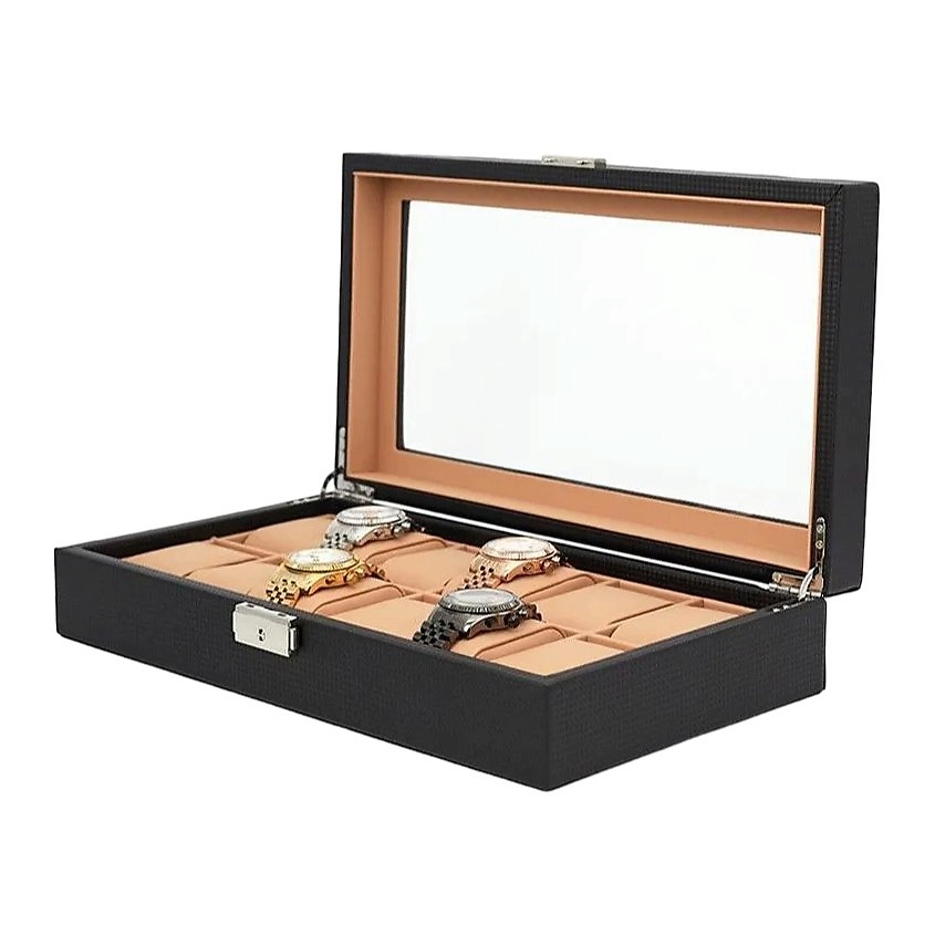 Изображение товара CLOX Шкатулка для часов, украшений, очков, W100-C, Черный