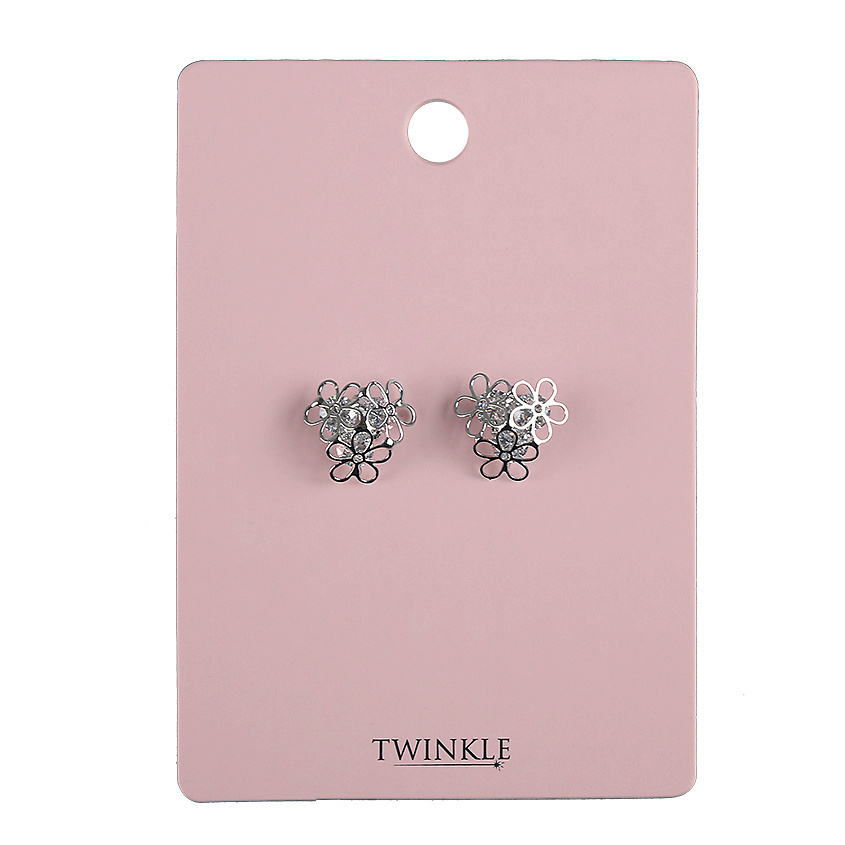Изображение товара Женские серьги TWINKLE Chamomile с фианитами из латуни