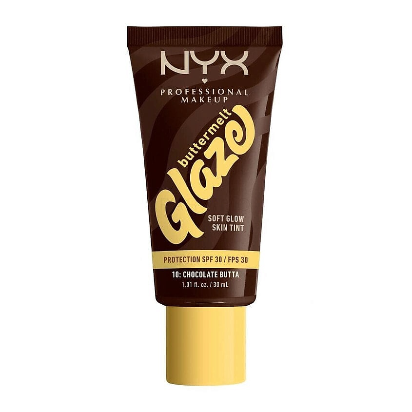 Изображение товара NYX PROFESSIONAL MAKEUP Увлажняющий тинт Buttermelt Glaze SPF 30 с эффектом сияния, 10 Chocolate Butta