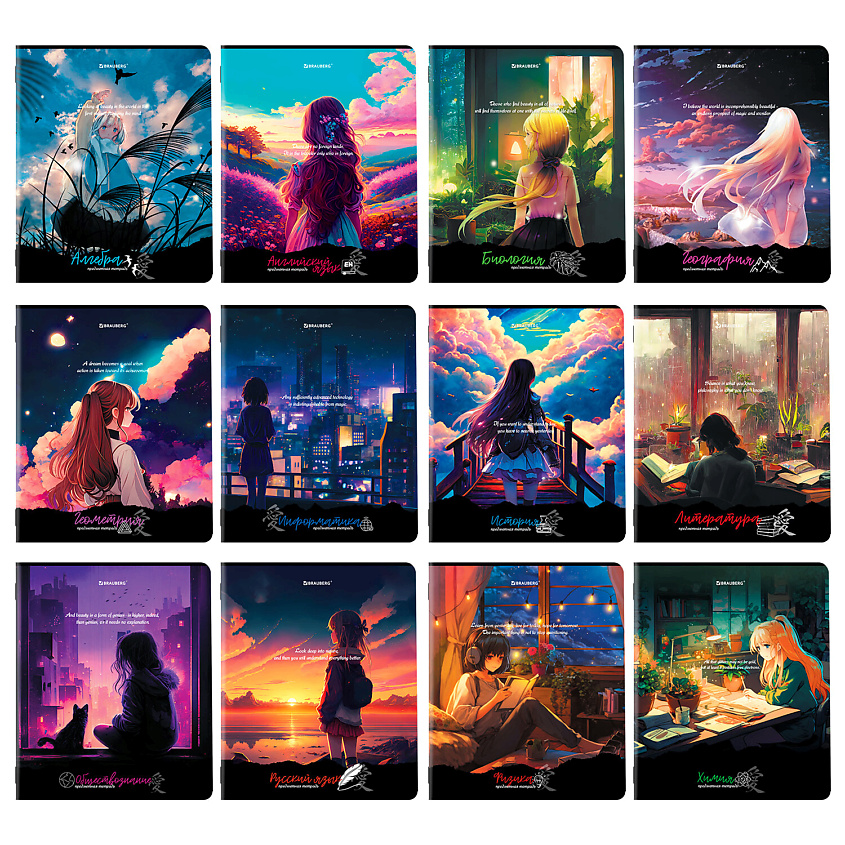 Изображение товара BRAUBERG Тетради предметные комплект АНИМЕ, 12 шт.