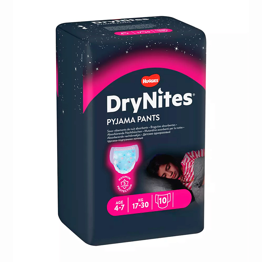 Изображение товара HUGGIES Подгузники трусики Drynites 4-7 лет, 10 шт.