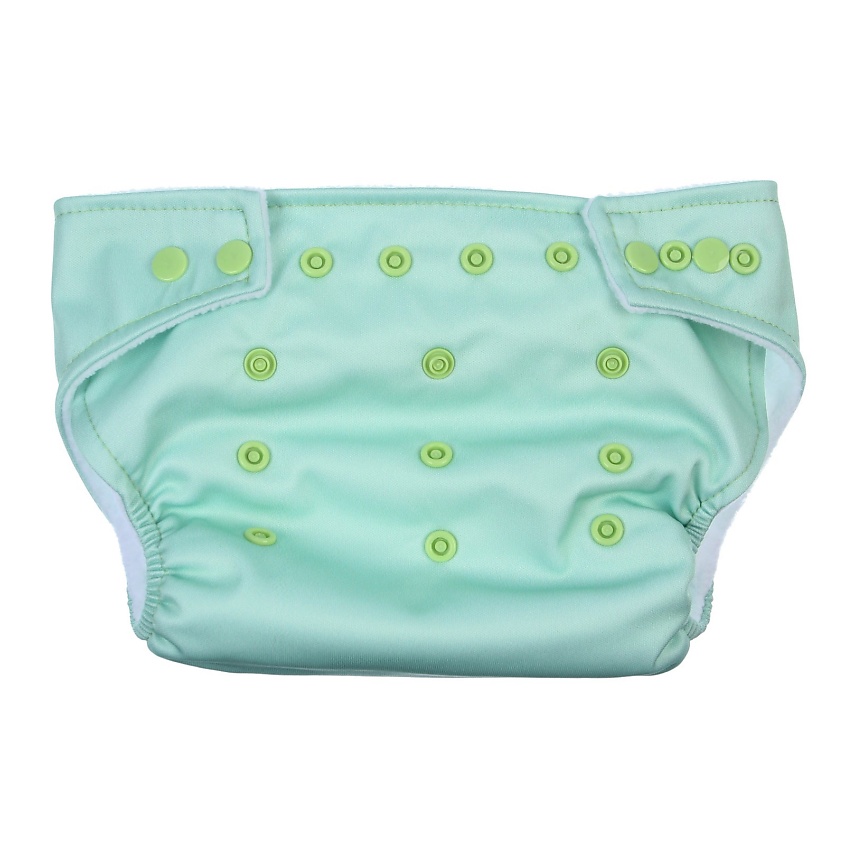 Изображение товара КРОШКА Я Многоразовый подгузник, флис, цвет светло зеленый, цвет: Зеленый, 1 шт