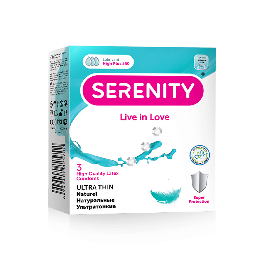Изображение товара Serenity ULTRA THIN Naturel презервативы из натурального латекса 3 шт ультратонкие