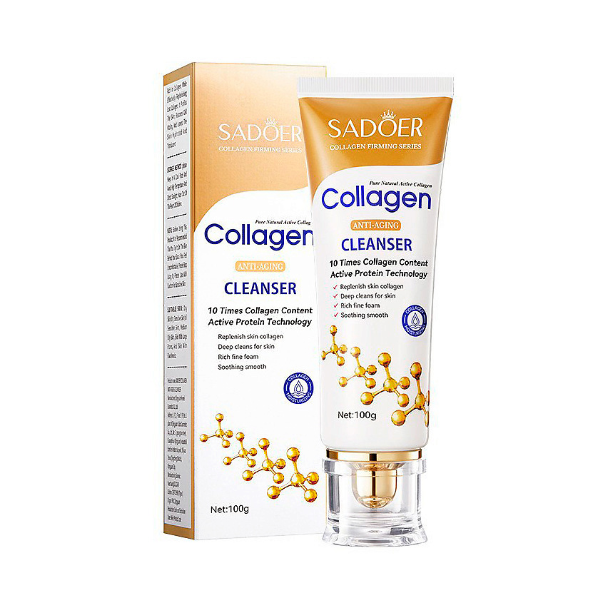 Изображение товара SADOER Омолаживающая пенка для умывания с коллагеном, 1 шт.