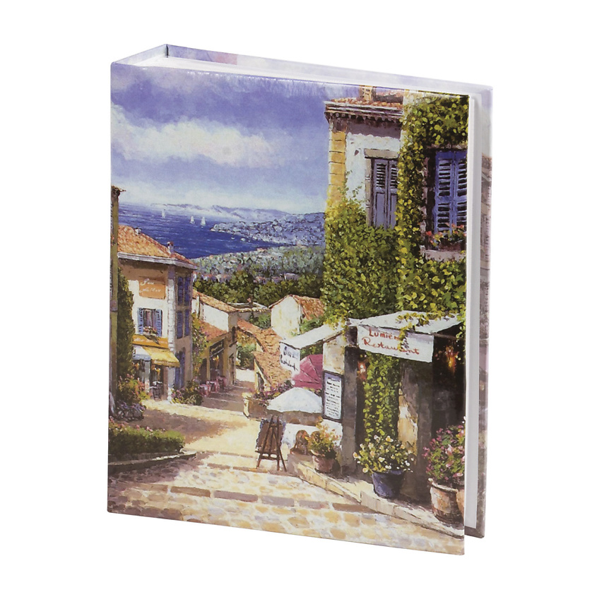 Изображение товара BRAUBERG Фотоальбом на 200 фото Улица Прованса, Тип листов: полипропиленовые листы с карманами. Макс. количество фотографий: 200 шт. Размер фотографий: 10х15 см. Тип обложки: твердая. Количество листов: 50 шт. Размер листа: 17,5х22 см.