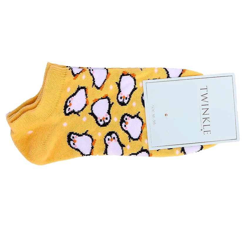 Изображение товара TWINKLE Носки женские, модель: PENGUIN, цвет: горчичный, размер 36-39