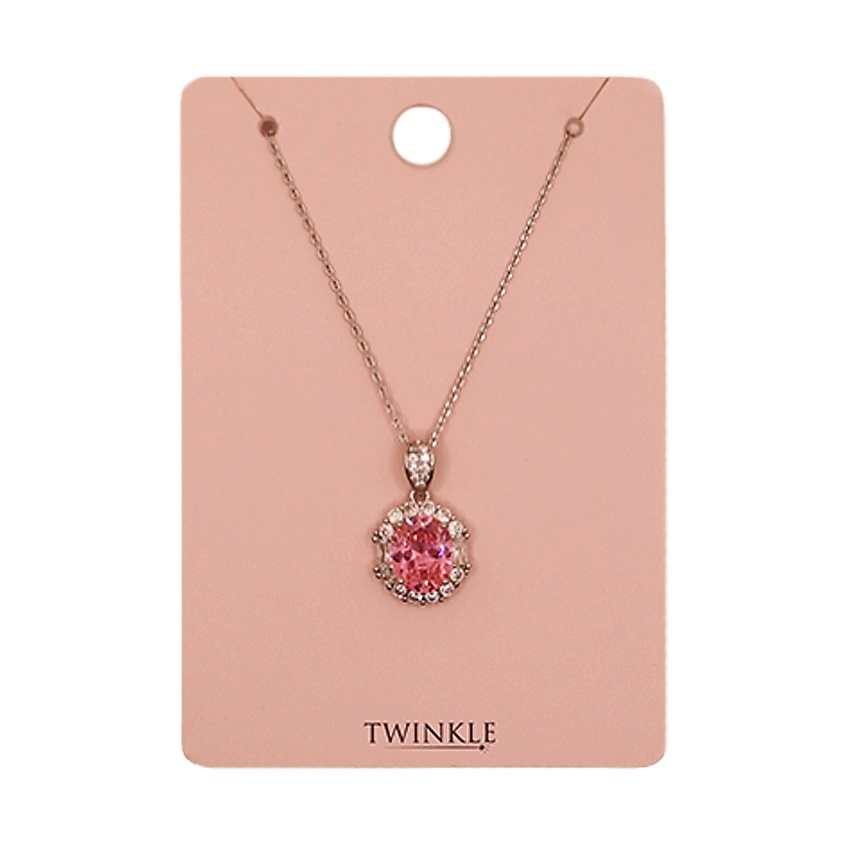 Изображение товара Подвеска с цепочкой Pink Stone для женщин Twinkle