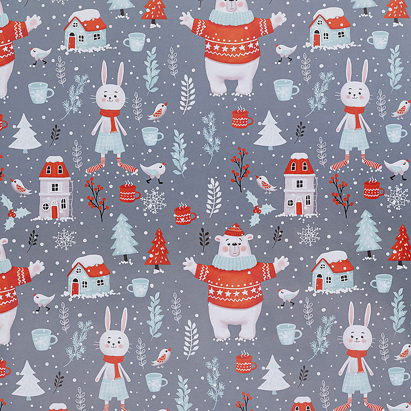 Изображение товара Упаковочная бумага TWINKLE Polar Bear 70х100 см для подарков