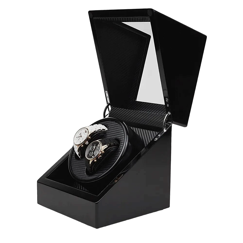 Изображение товара CLOX Шкатулка для автоподзавода двух часов, W113BT, Черный