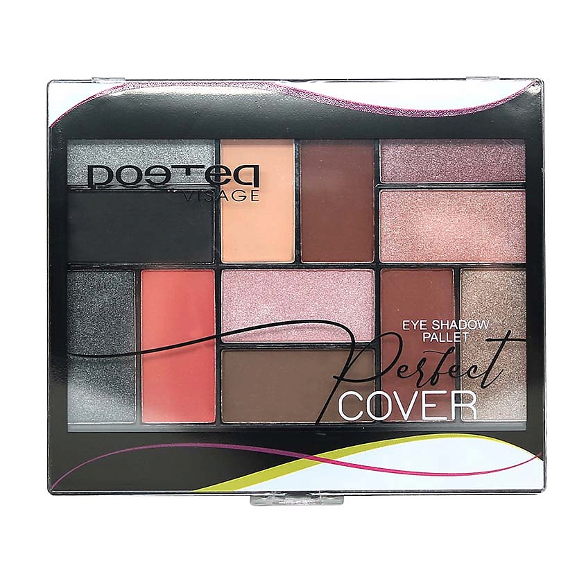 Изображение товара POETEQ Палетка теней Визаж Совершенное покрытие (12 цветов), 14; 36 г