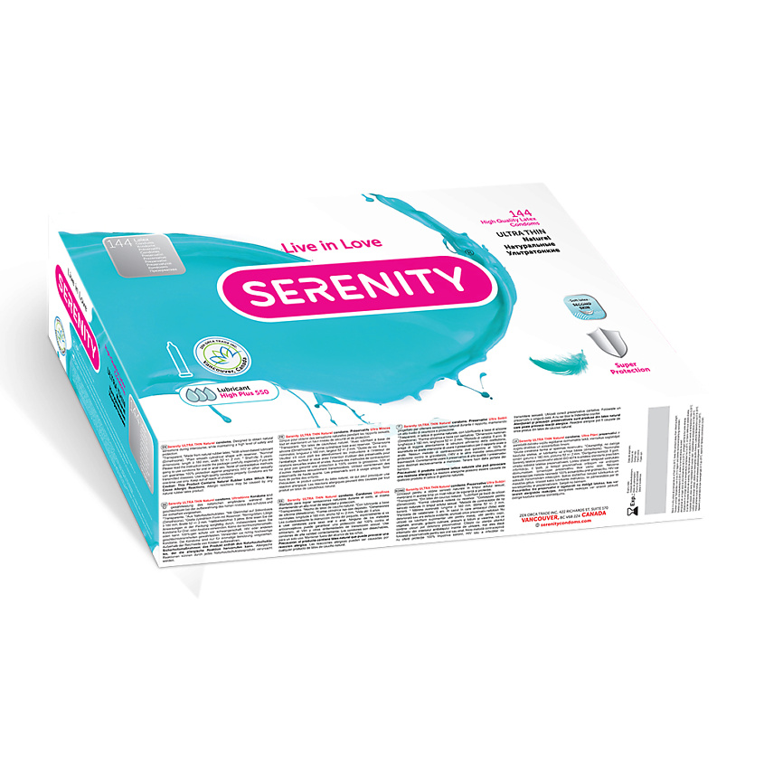Изображение товара SERENITY Презервативы из натурального латекса ULTRA THIN, 144 шт.