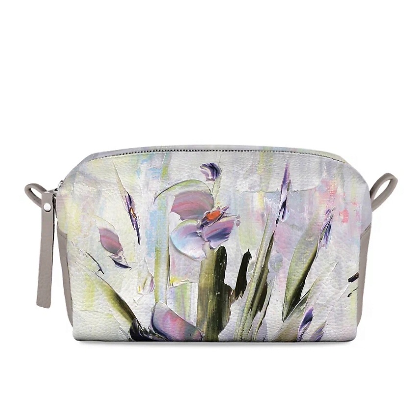 Изображение товара Женская кожаная косметичка большую вместительную с уникальным принтом