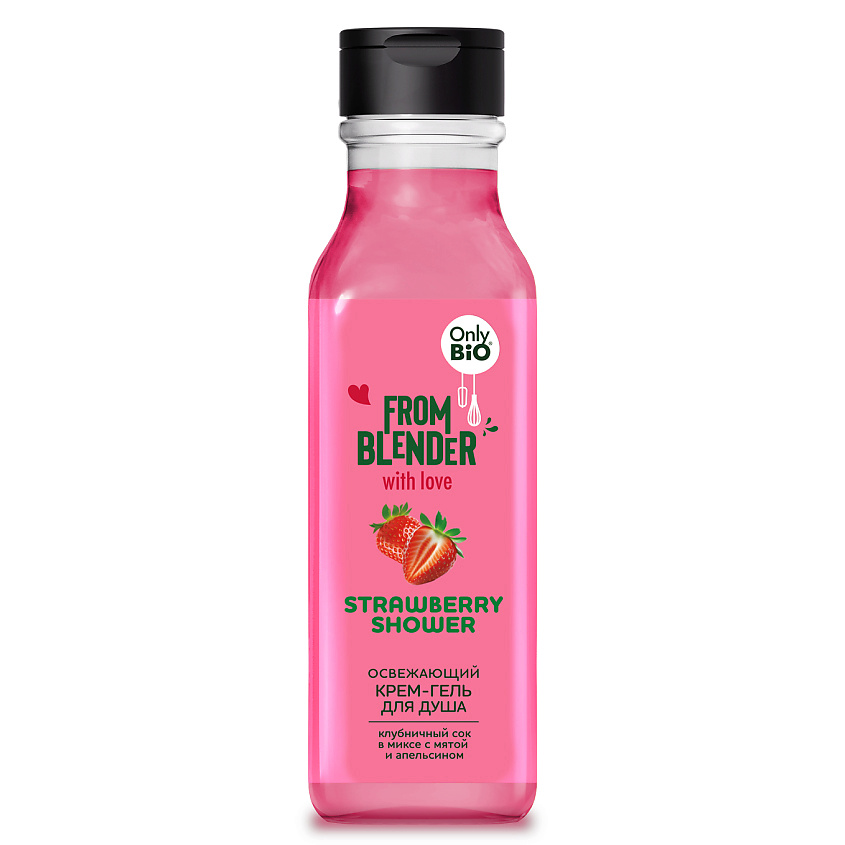 Изображение товара ONLY BIO Strawberry Shower Освежающий крем-гель для душа, 1 шт.