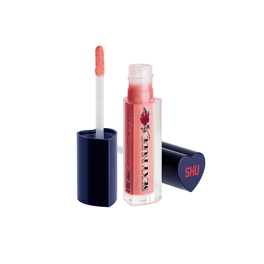 Изображение товара SHU Блеск для губ мерцающий Sexy Nude, № 447, 3 мл