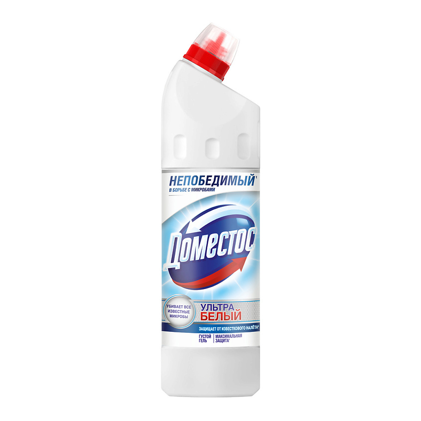Изображение товара Domestos Ультра Белый чистящее средство для туалета 750 мл с дозатором антибактериальное