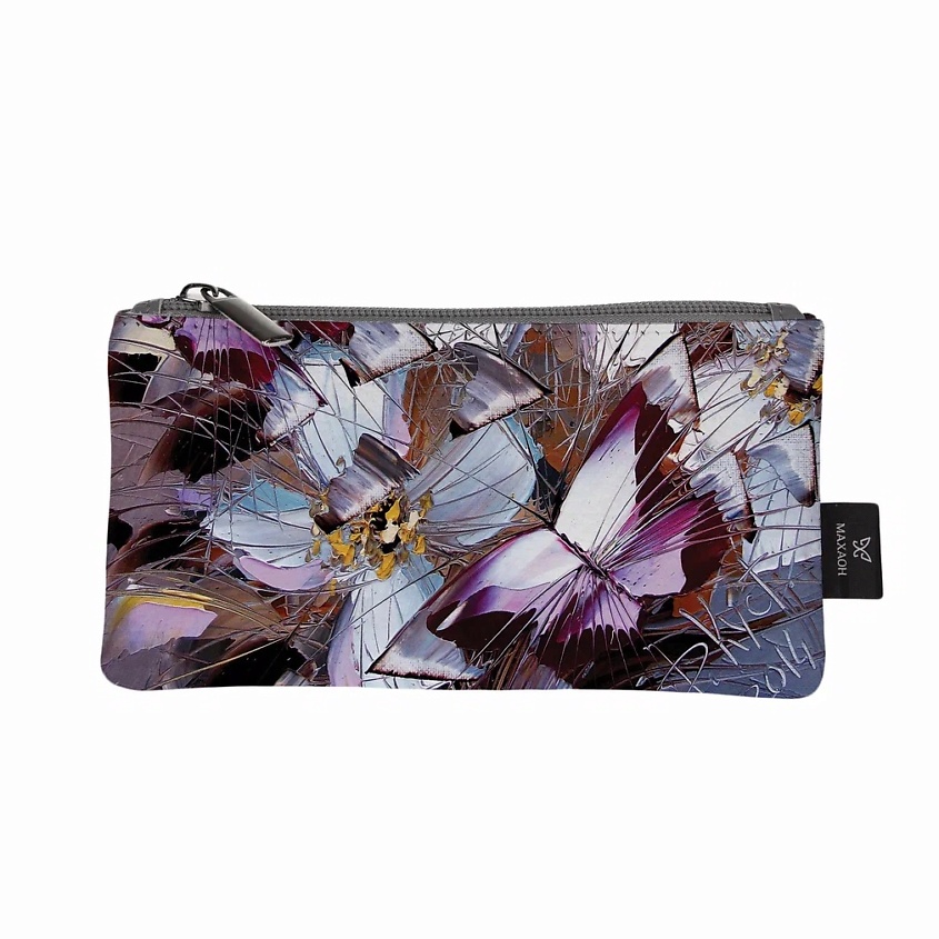 Изображение товара МАХАОН Косметичка женская маленькая кожаная, фиолетовый, голубой