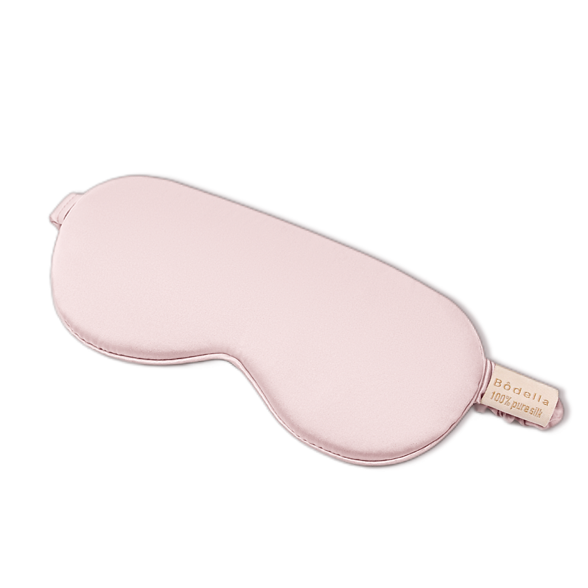 Изображение товара Шелковая маска для сна Bodella натуральный шелк гипоаллергенная регулируемая