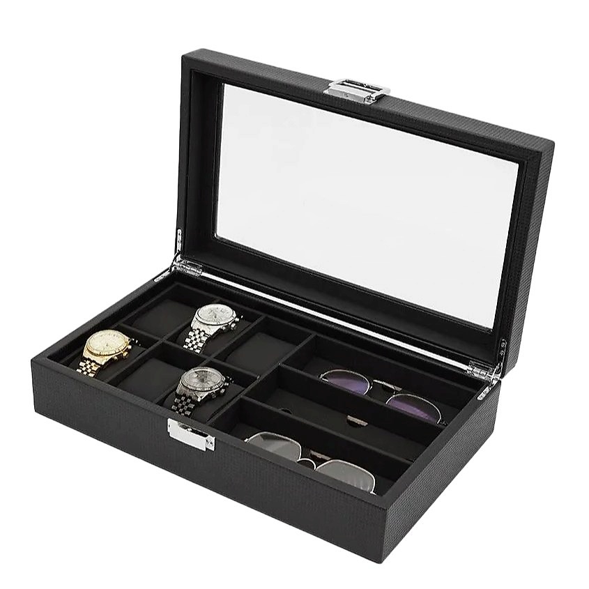 Изображение товара CLOX Шкатулка для часов и украшений, W82-B, Черный