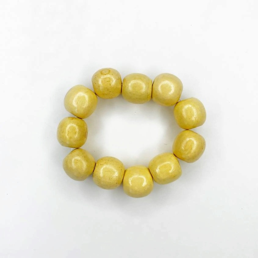 Изображение товара Браслет из крупных деревянных бусин мужской натуральный стиль