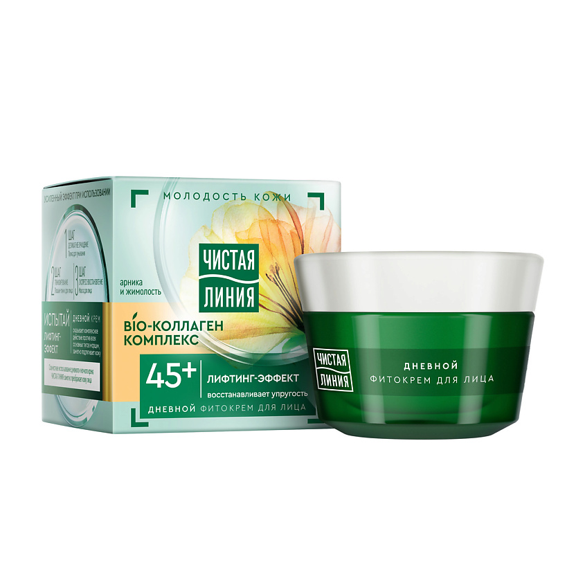 Изображение товара Дневной крем с арникой и жимолостью для 45 лет и старше 45 мл Чистая Линия