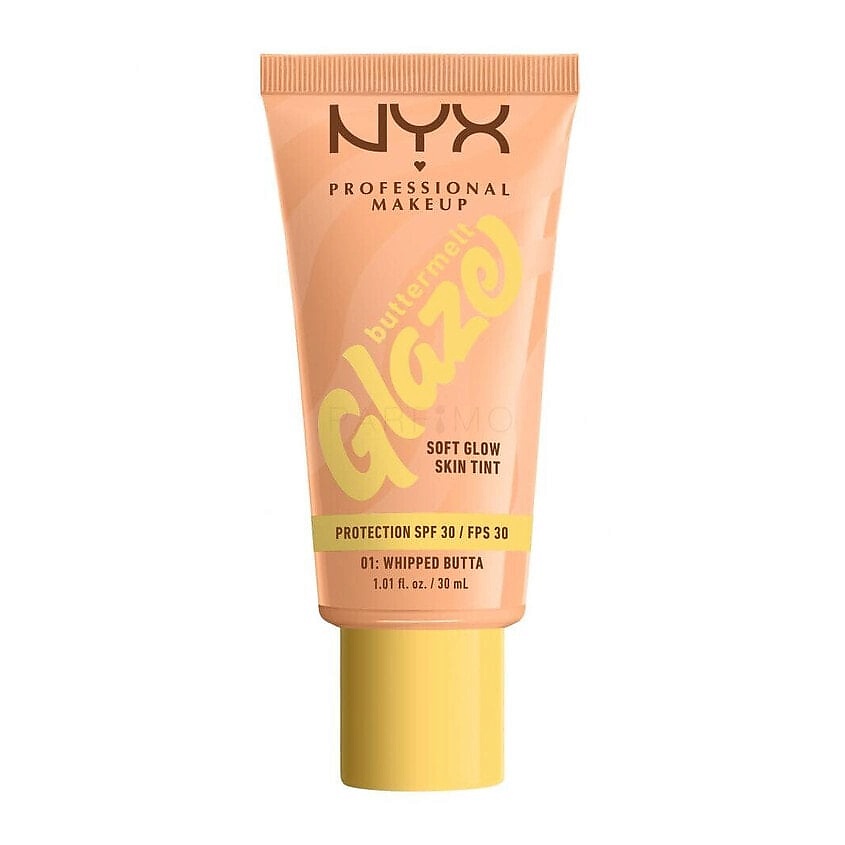 Изображение товара NYX PROFESSIONAL MAKEUP Увлажняющий тинт Buttermelt Glaze SPF 30 с эффектом сияния, 01 Whipped Butta