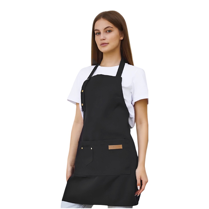 Изображение товара SHINY KITCHEN Фартук кухонный непромокаемый с карманами, черный